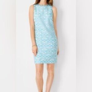 NWT Ann Taylor Light Blue Floral Mini Dress